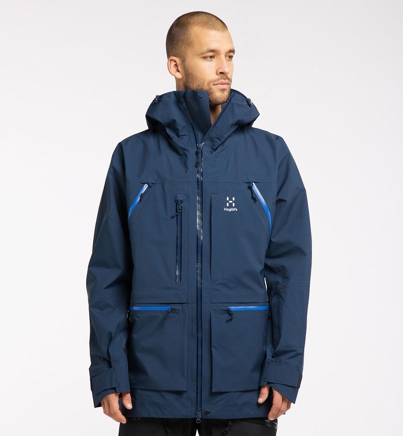 Haglöfs Mens Vassi GTX Pro Ski Jacket Dark Blue New Zealand 72358YBIO